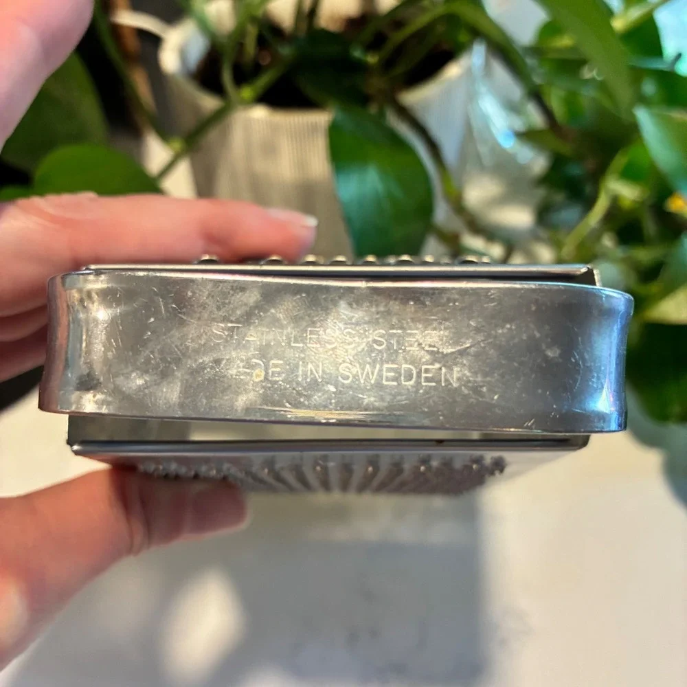 Vtg Sweden Box Grater Stainless Steel MCM Scandi Retro Farmhouse Cottage